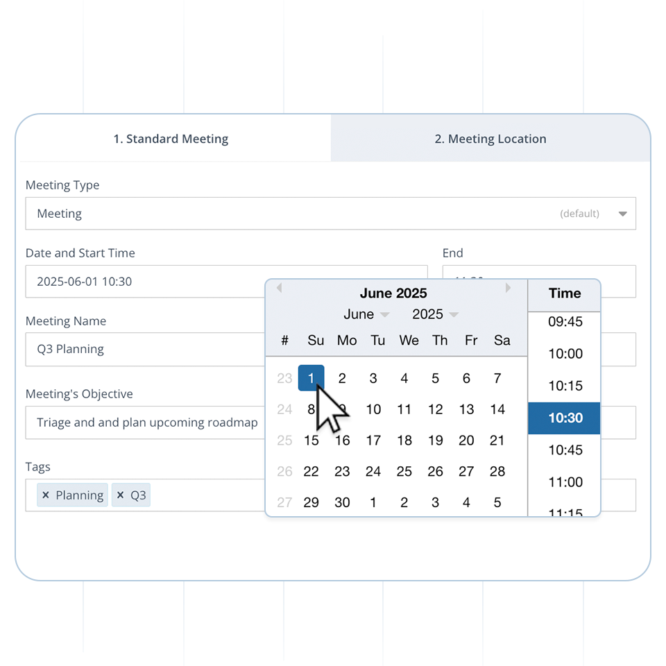 Möten: Inställning