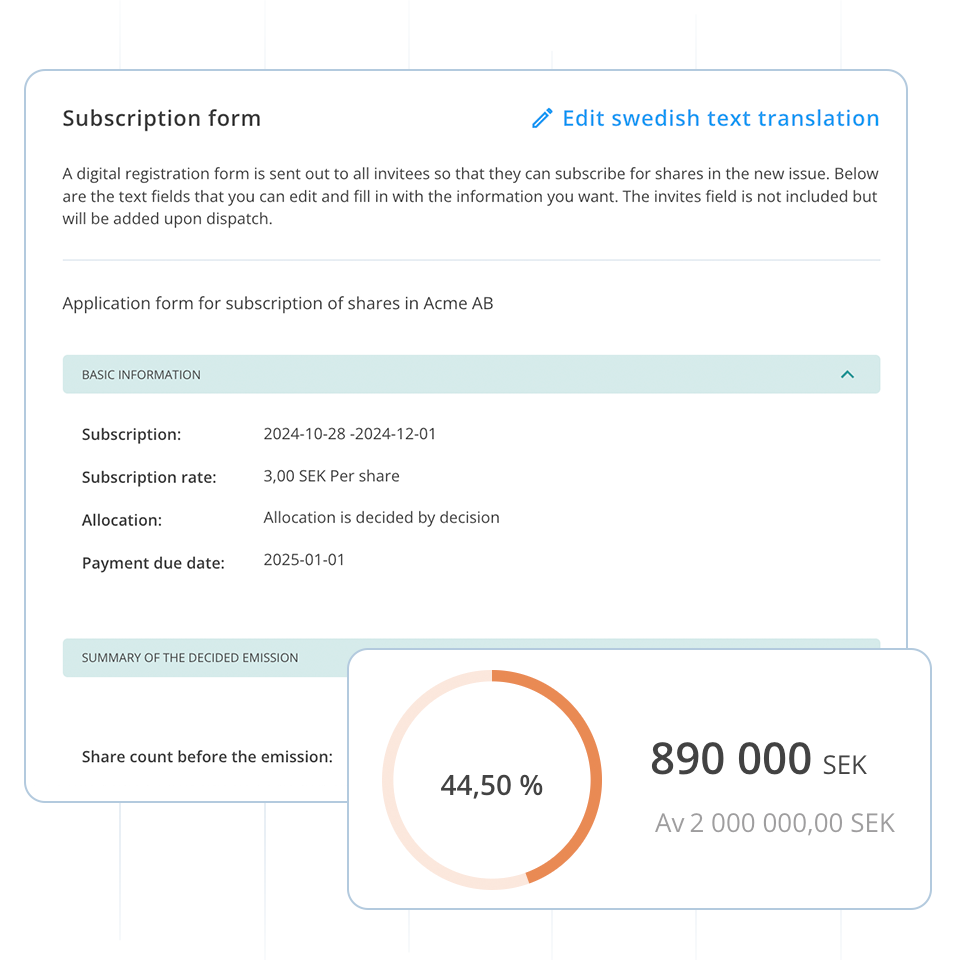 Share issuance: General