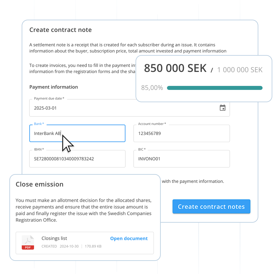 Share Issuance: Payment